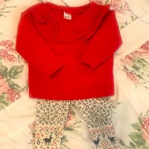 Carters Red Christmas Set
